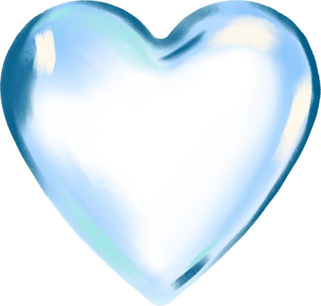 Shiny Airbrush Bubble Heart